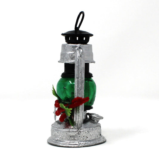 Ornaments, Christmas Railroad / Camping Lantern, Vintage, Plastic