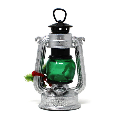 Ornaments, Christmas Railroad / Camping Lantern, Vintage, Plastic