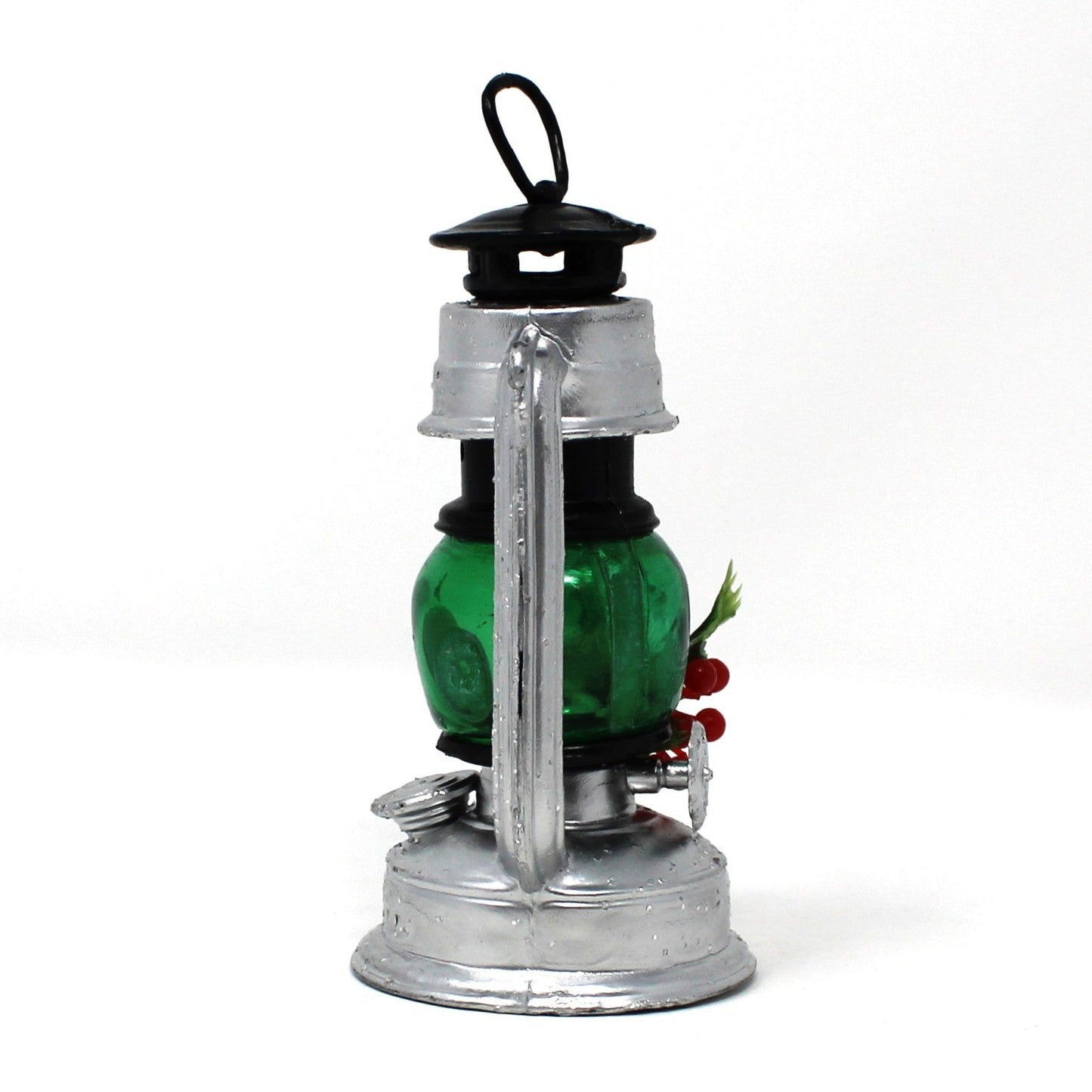 Ornaments, Christmas Railroad / Camping Lantern, Vintage, Plastic