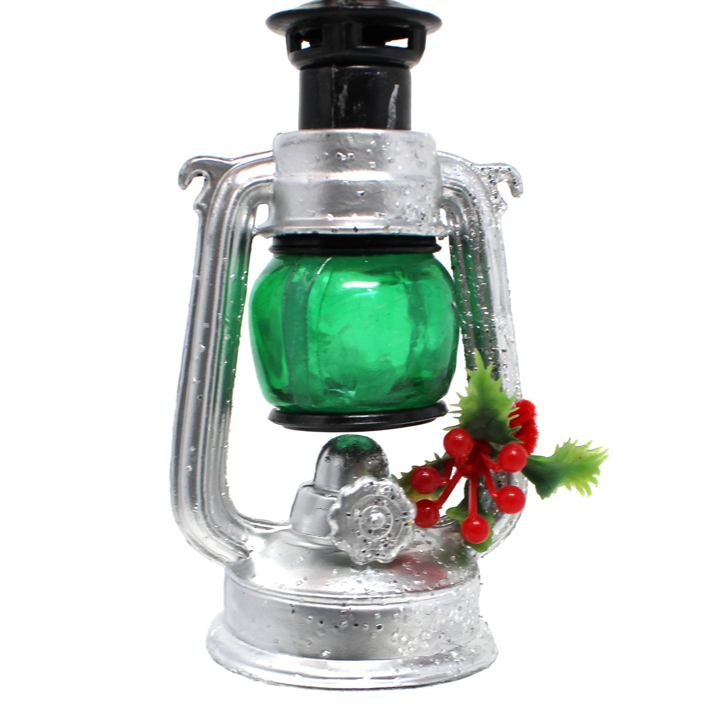 Ornaments, Christmas Railroad / Camping Lantern, Vintage, Plastic