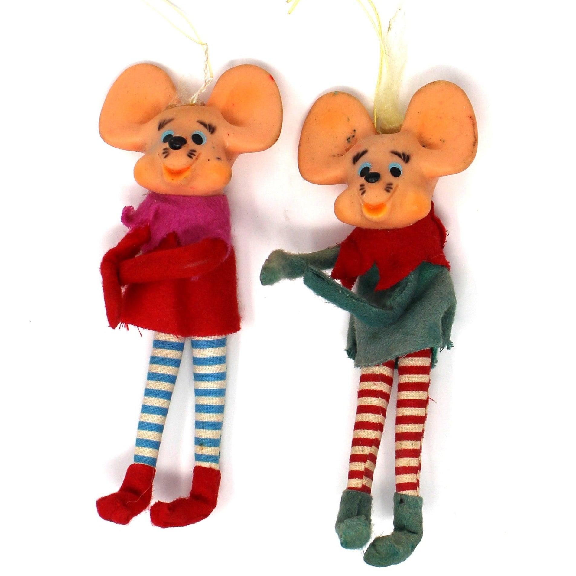 Ornaments, Pixie Mice with Large Ears, Set of 2, Japan, 1960s – Antigo ...
