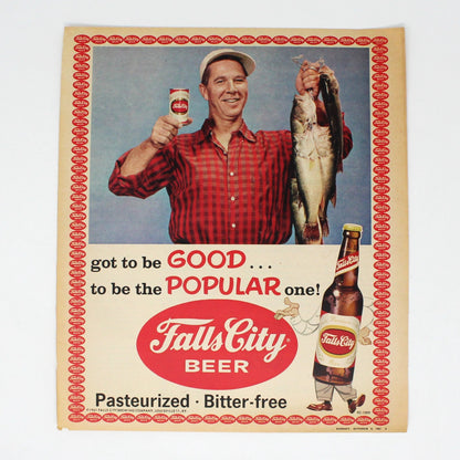 Advertisement, Falls City Beer, 1961, Original Magazine Ad, Vintage