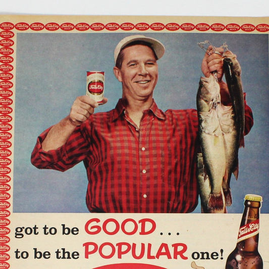 Advertisement, Falls City Beer, 1961, Original Magazine Ad, Vintage