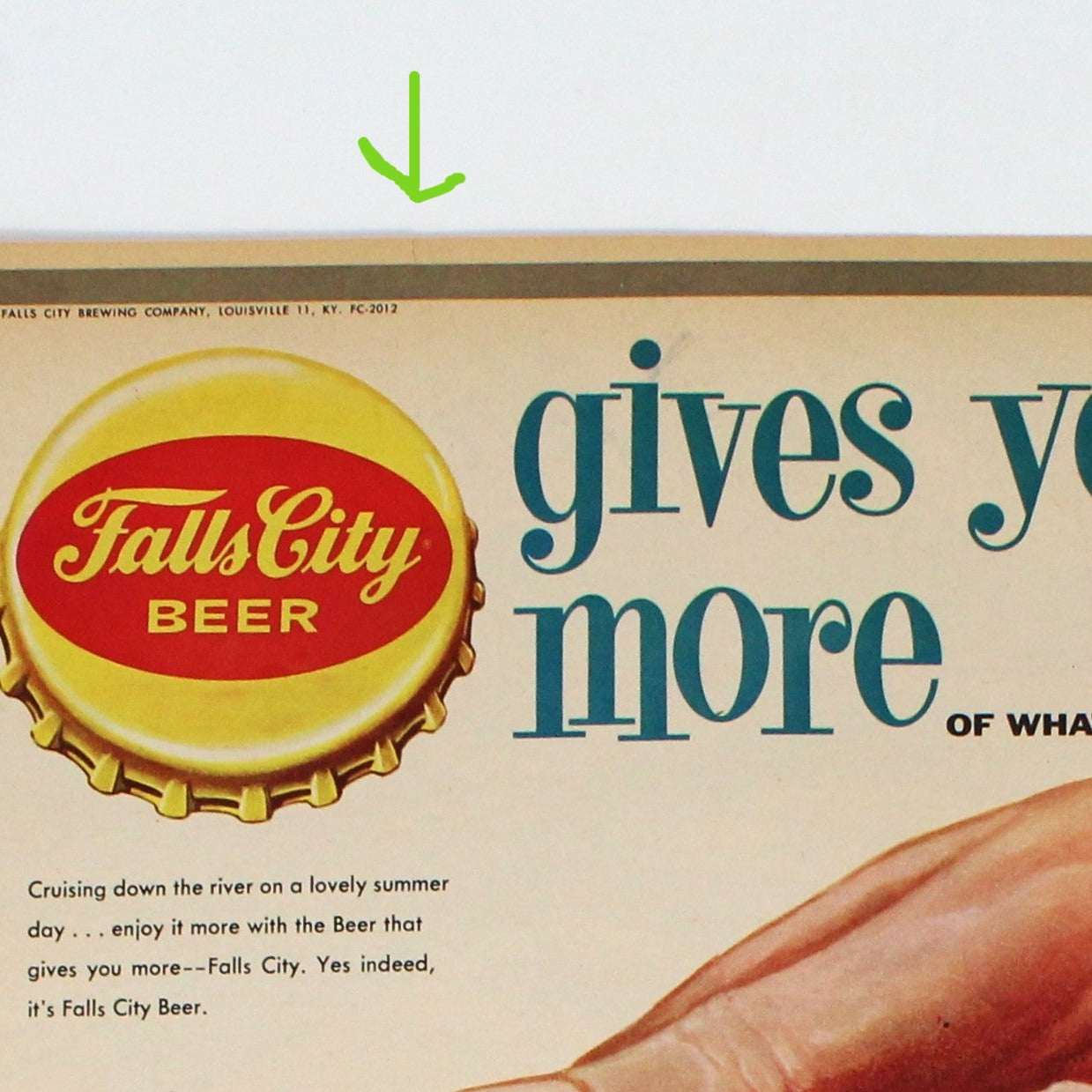 Advertisement, Falls City Beer, 1962, Original Magazine Ad, Vintage