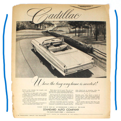 Advertisement, Cadillac Standard Auto Company, Original 1962 Magazine Ad, Vintage, SOLD