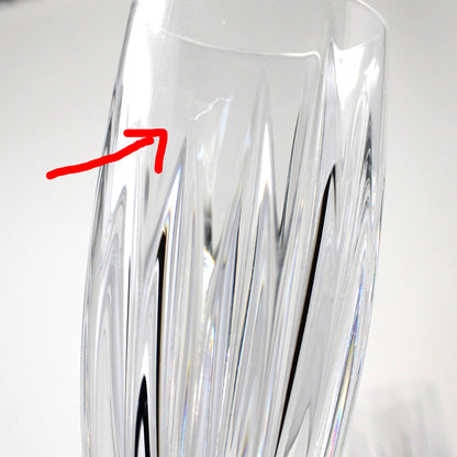 Champagne Flutes, Cristal D'Arques, Classic Pattern, Vertical Cuts, Set of 4