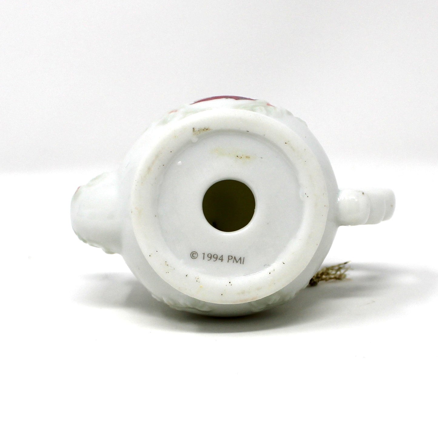 Ornaments, Enesco, Precious Moments Teapot Light Cover, Girl with Christmas Wreath, Vintage 1994