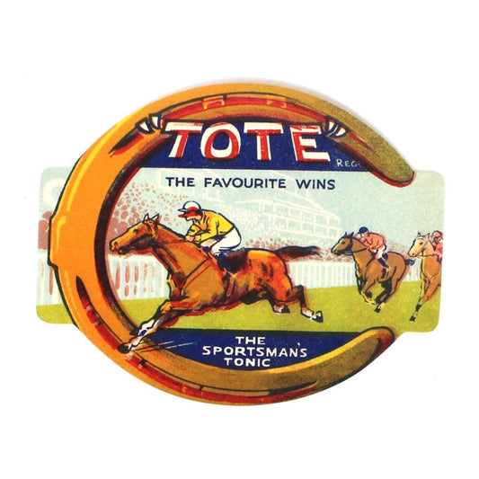 Bottle Label, TOTE Sportsman's Tonic, Horse Racing, Vintage, 1930's
