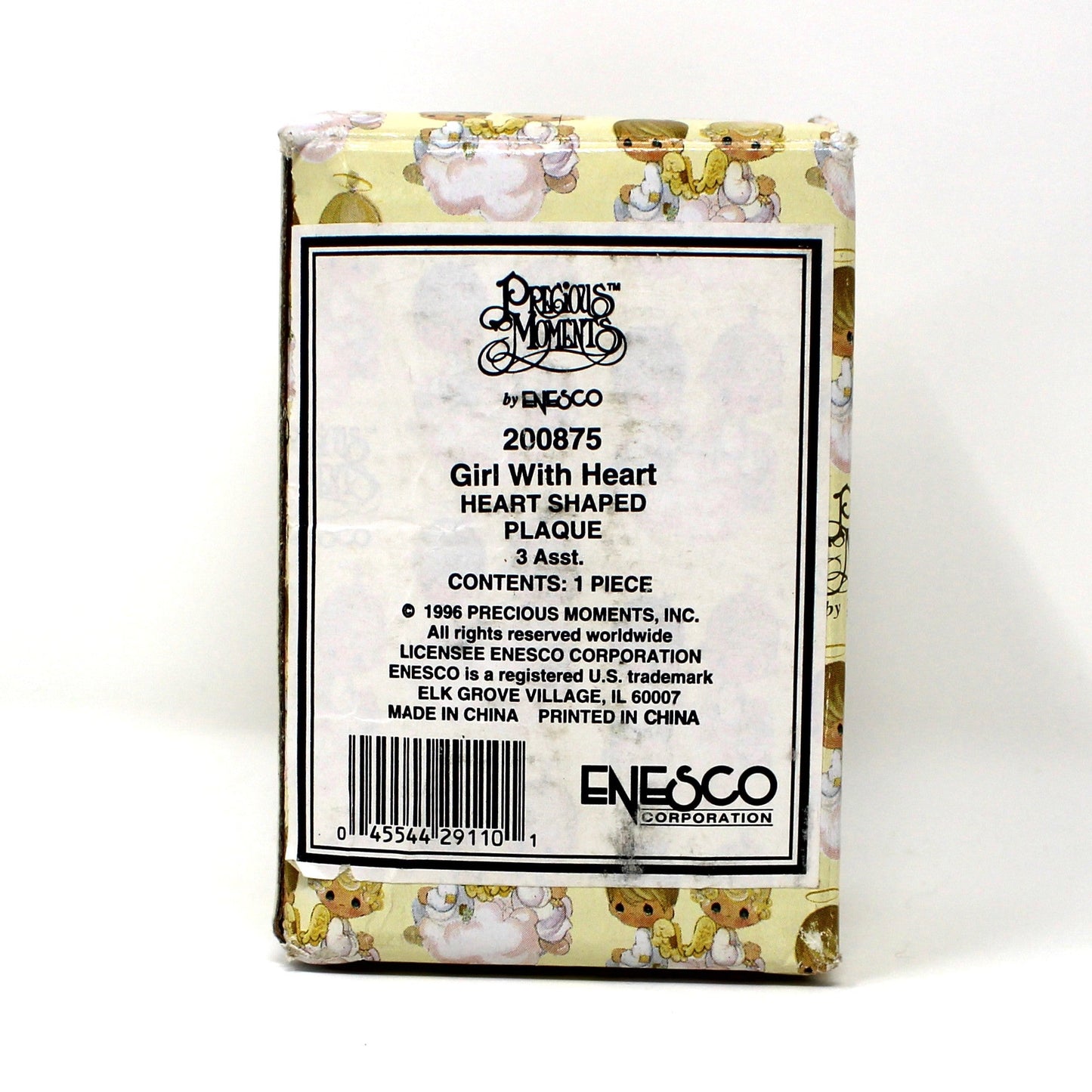 Ornaments, Enesco, Precious Moments Girl with Heart, Dated 1997, Retired