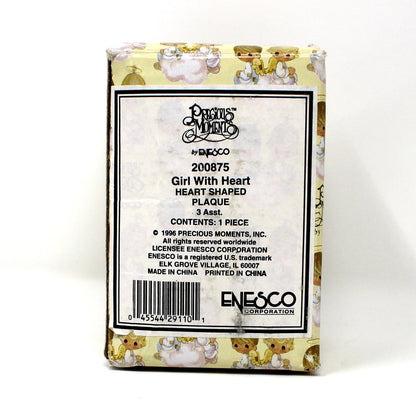 Ornaments, Enesco, Precious Moments Girl with Heart, Dated 1997, Retired