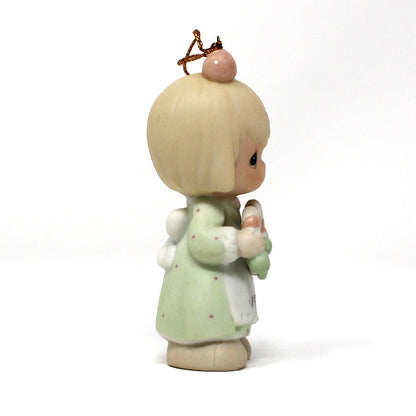 Ornaments, Enesco, Precious Moments Girl with Heart, Dated 1997, Retired