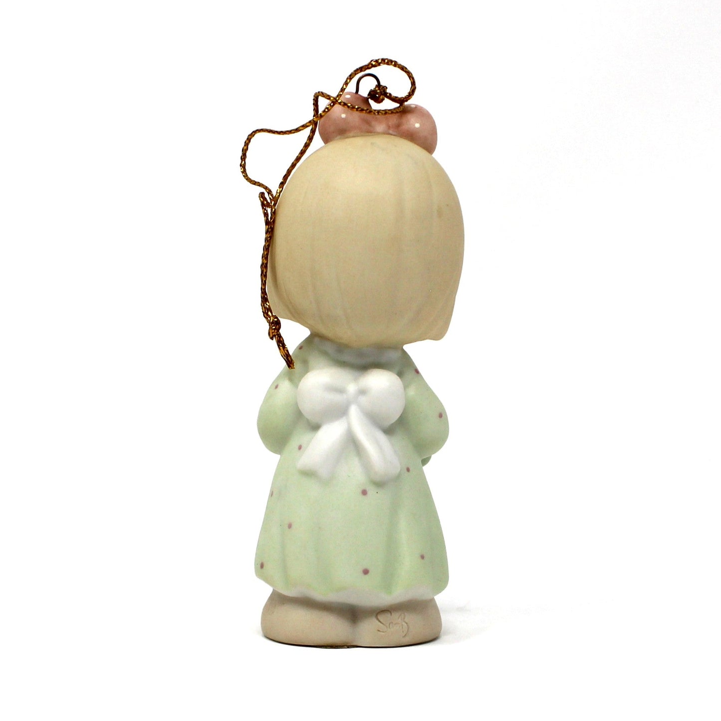 Ornaments, Enesco, Precious Moments Girl with Heart, Dated 1997, Retired