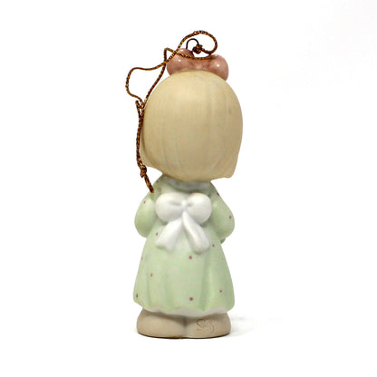 Ornaments, Enesco, Precious Moments Girl with Heart, Dated 1997, Retired