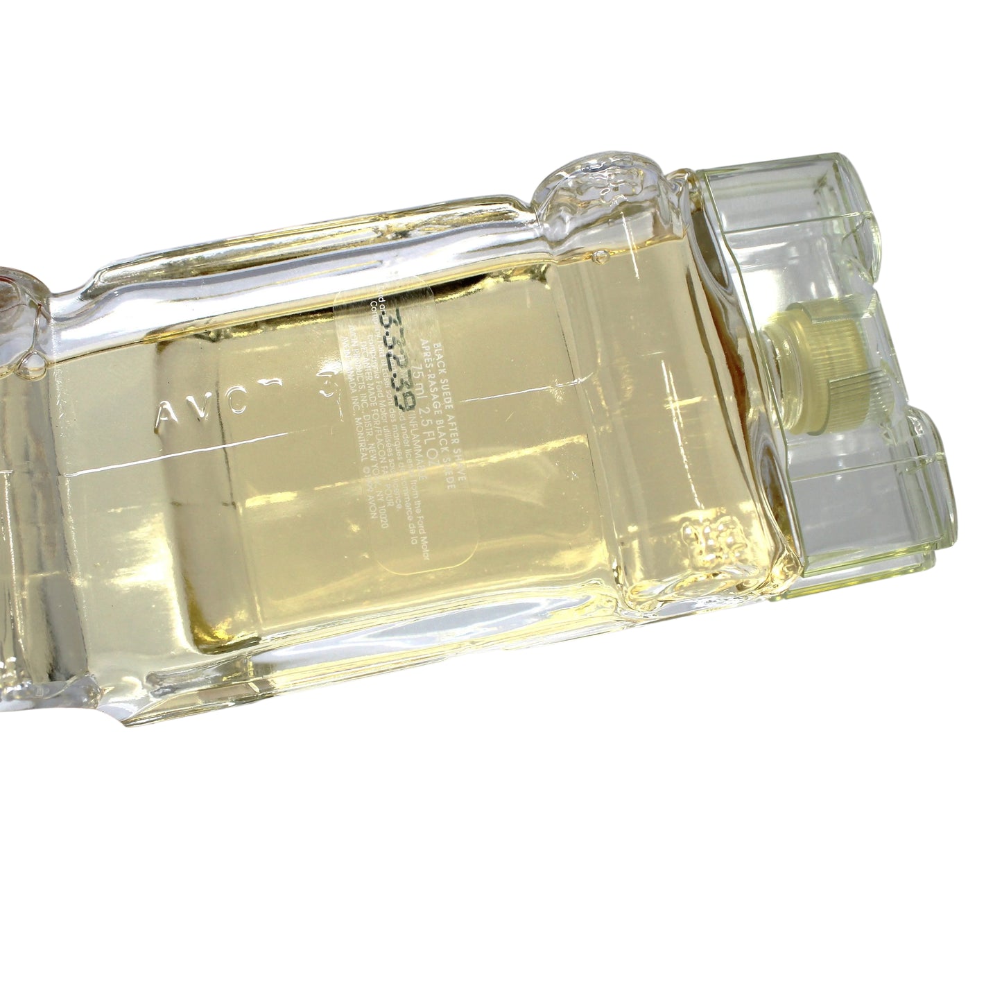 Decanter, After Shave, Avon, 1958 Ford Edsel, Black Suede After Shave in Box, Vintage