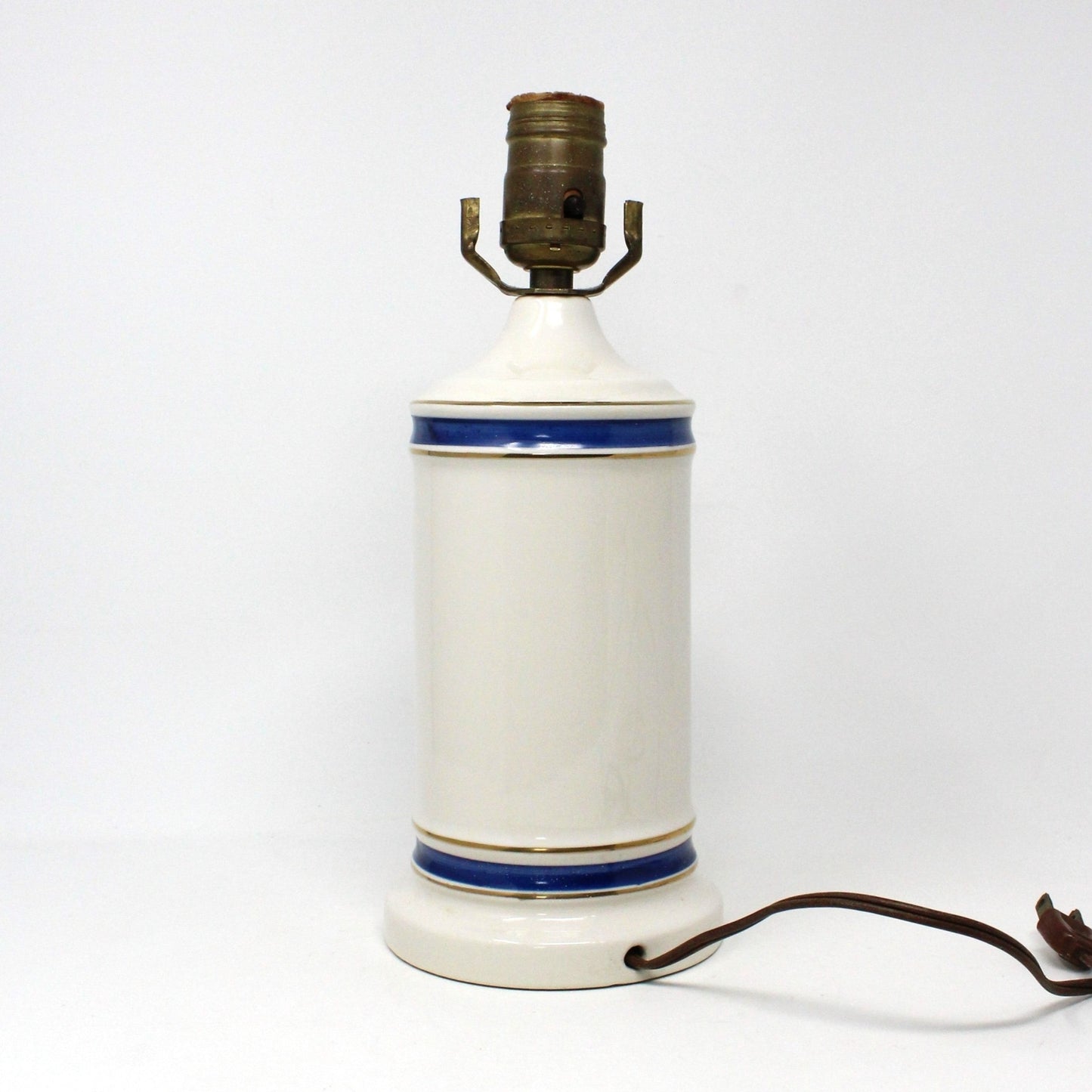 Lamp, Table Lamp, Cottage Style, Blue Onion Pattern / Blue & White, Porcelain, Vintage