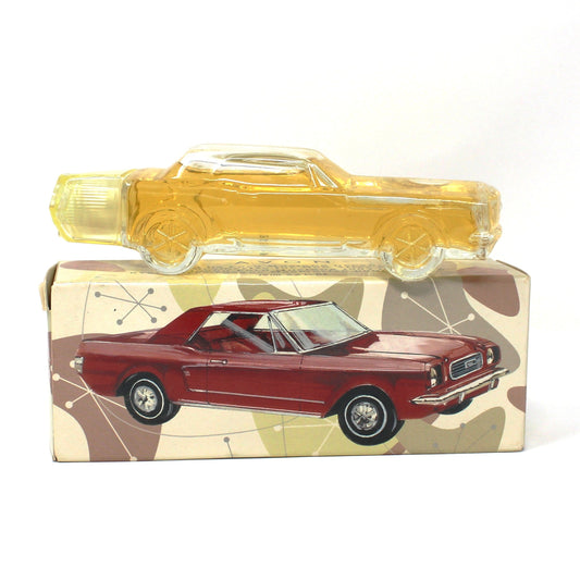 Decanter, After Shave, Avon, 1964 Ford Mustang, Mesmerize After Shave in Box, Vintage