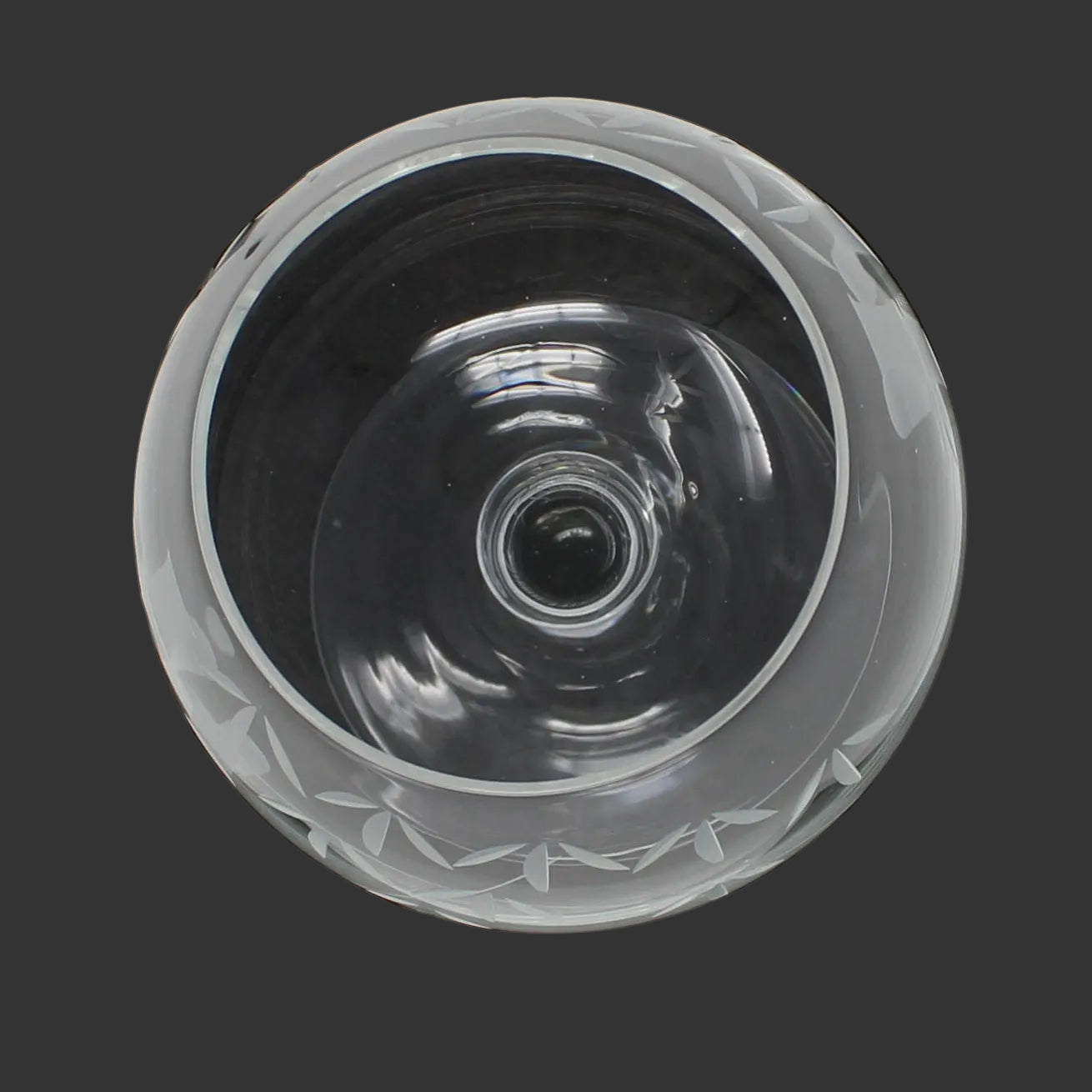 Brandy Sniffers, Sasaki, Bamboo, Cut Blown Glass Set of 6, (Smooth Bulbous Stem), Vintage