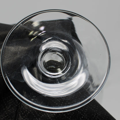 Brandy Sniffers, Sasaki, Bamboo, Cut Blown Glass Set of 6, (Smooth Bulbous Stem), Vintage