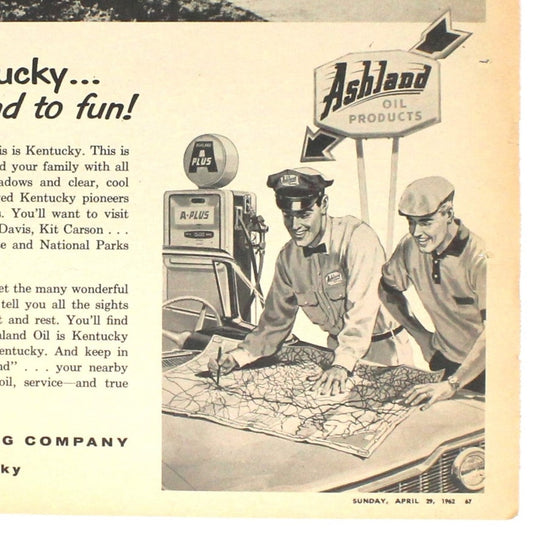 Advertisement, Ashland Oil & Refining Co., Ashland KY, Original 1962 Magazine Ad, Vintage, SOLD