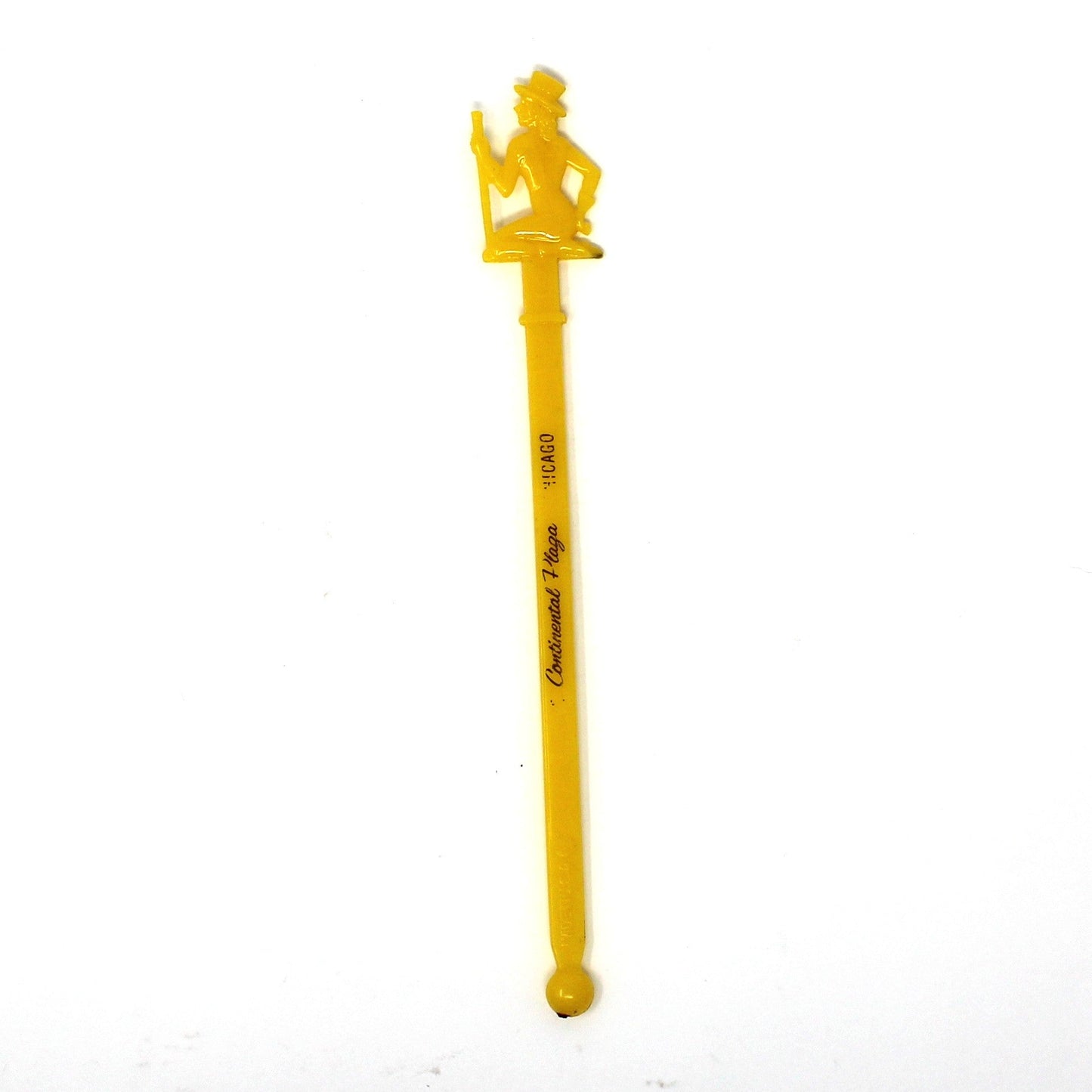 Cocktail Drink Stirrers - Swizzle Sticks / Spoons, Lady in Top Hat, Continental Plaza Hotel, Chicago, Vintage, 1960's