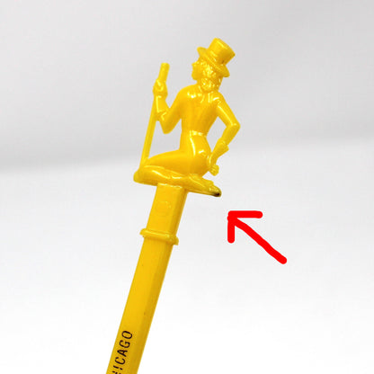 Cocktail Drink Stirrers - Swizzle Sticks / Spoons, Lady in Top Hat, Continental Plaza Hotel, Chicago, Vintage, 1960's