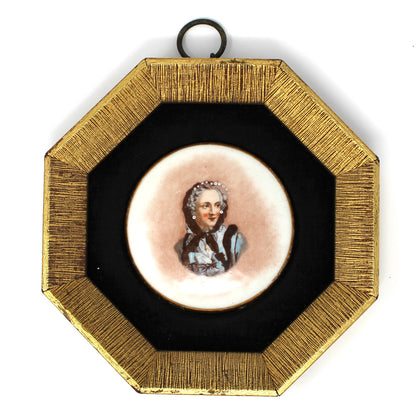 Framed Wall Hanging, Hand Painted Limoges Porcelain Cabochons, Sungott Art Studios, Set of 2, Velvet Matted, Vintage, 1950's