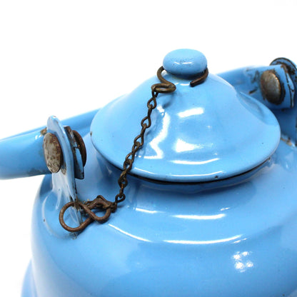Teapot, EMO Celje, Blue Enamel, Vintage, Yugoslavia, SOLD