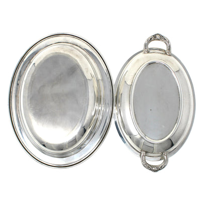 Serving Dish with Lid, Silverplate, Oval Covered Casserole, Eales 1779, Vintage