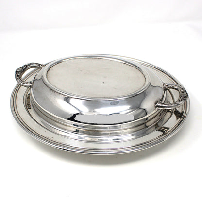 Serving Dish with Lid, Silverplate, Oval Covered Casserole, Eales 1779, Vintage