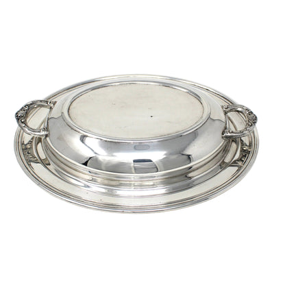 Serving Dish with Lid, Silverplate, Oval Covered Casserole, Eales 1779, Vintage