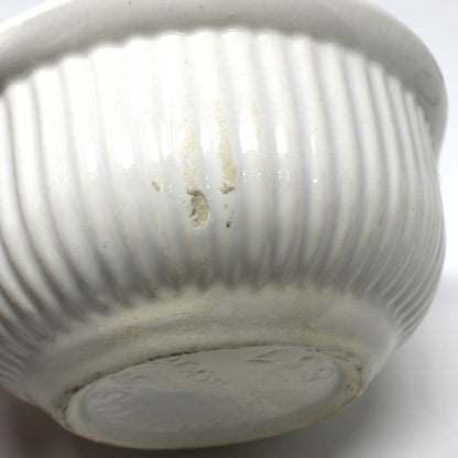 Soup Crocks with Lids and Handles, California USA White Ceramic Bowls, Set of 2 Ovenproof, Vintage