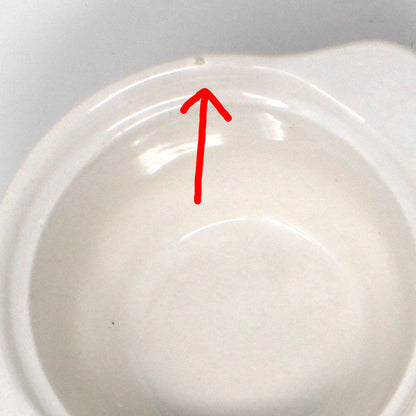 Soup Crocks with Lids and Handles, California USA White Ceramic Bowls, Set of 4, Vintage