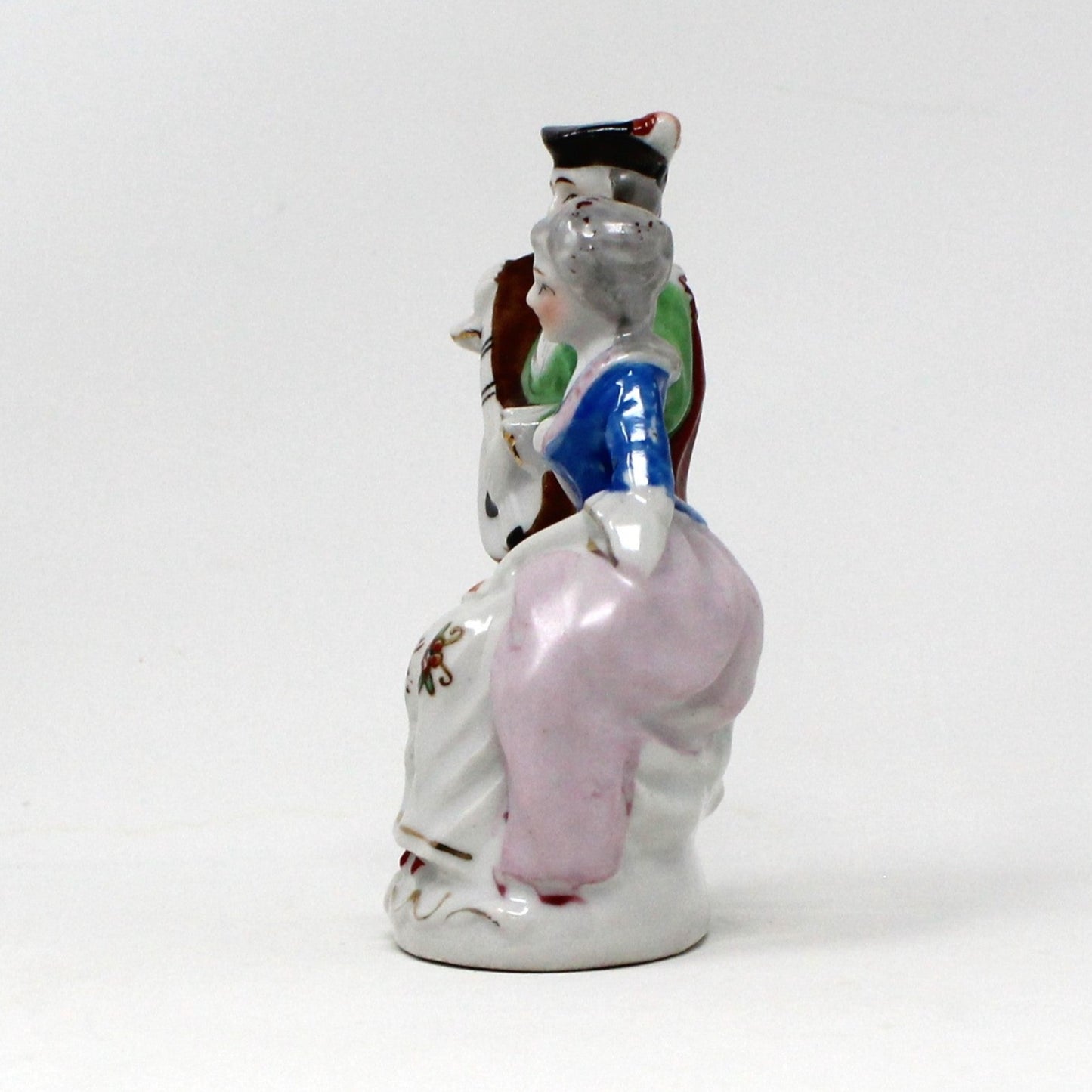 Figurine, French Victorian Couple, Man Playing Mandolin, Japan, Vintage