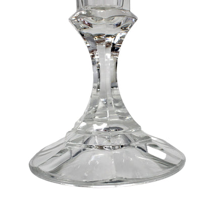 Candle Holders, Libbey, Clear Glass #2245 Pattern, Set of 2 Taper Candlesticks, Vintage