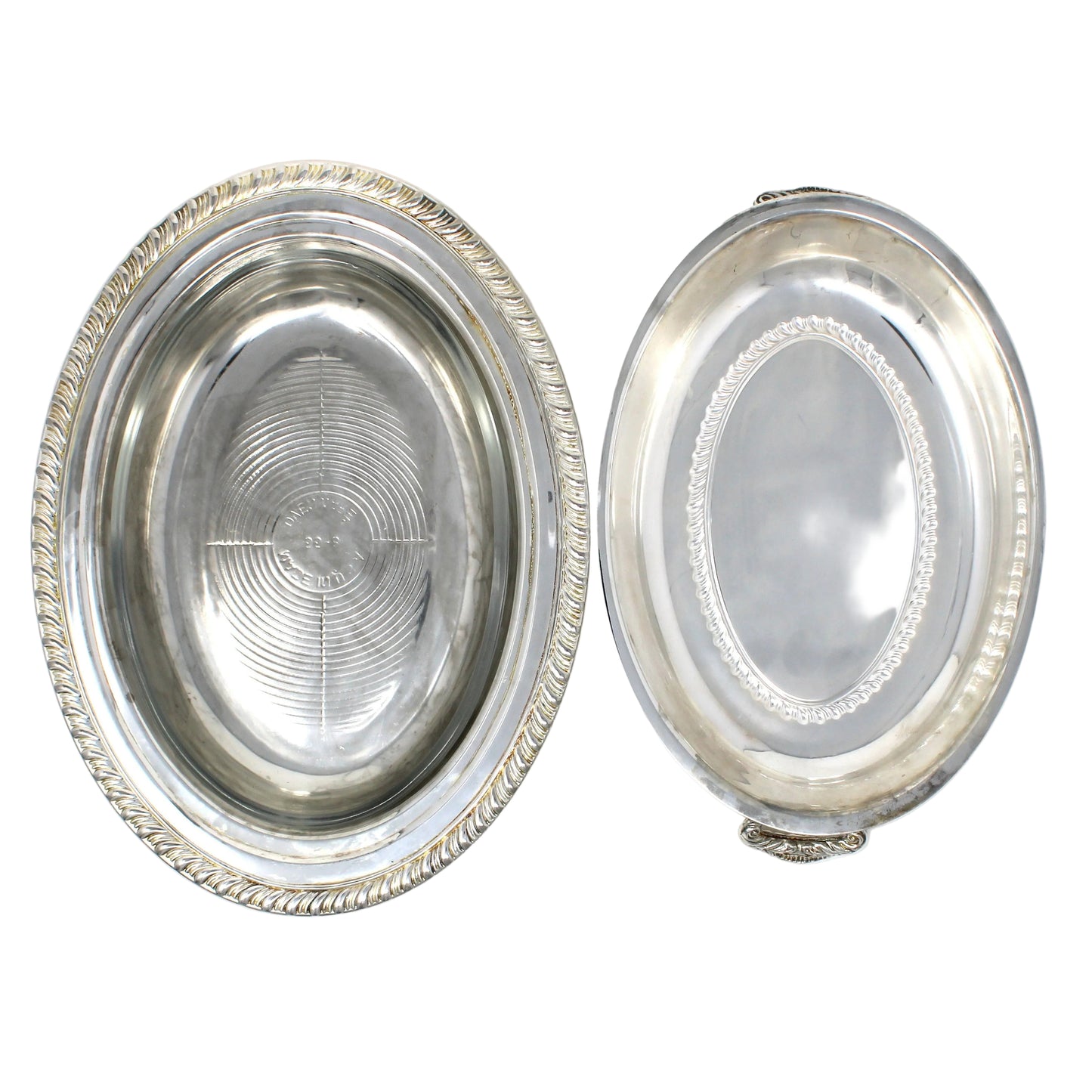 Serving Dish with Lid, Silverplate, Oval Covered Casserole, Gadroon Edge, ISC, Vintage