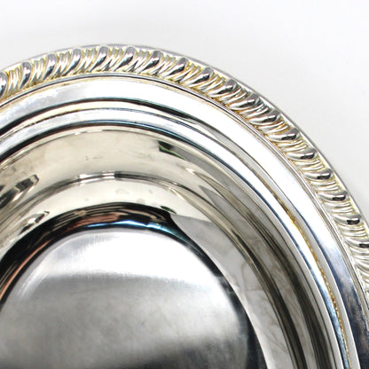 Serving Dish with Lid, Silverplate, Oval Covered Casserole, Gadroon Edge, ISC, Vintage