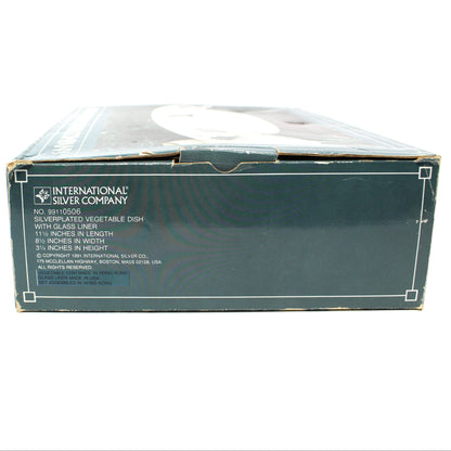 Serving Dish with Lid, Silverplate, Oval Covered Casserole, Gadroon Edge, ISC, Vintage