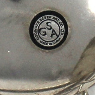 Basket, Godinger Silverplate, Pierced / Wire Hammered Maple Leaves with Handle, Vintage