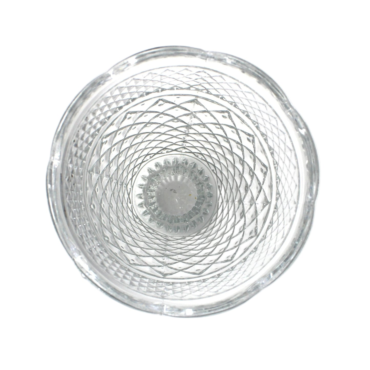 Vase, Anchor Hocking, Wexford, Clear Glass Large Flower Vase, Footed, Vintage, 1970's