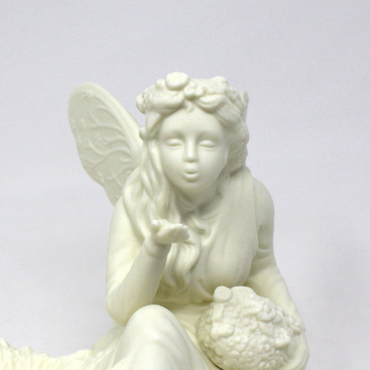 Candle Holder, Partylite, Ariana Garden Fairy Votive / Tealight, Bisque Porcelain, Vintage, SOLD