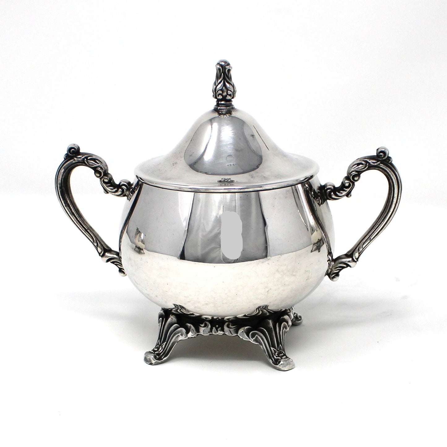 Coffee Serving Set, Silverplate, Coffee Pot, Sugar Bowl with Lid and Creamer, Oneida, Du Maurier Pattern Hollowware, Vintage