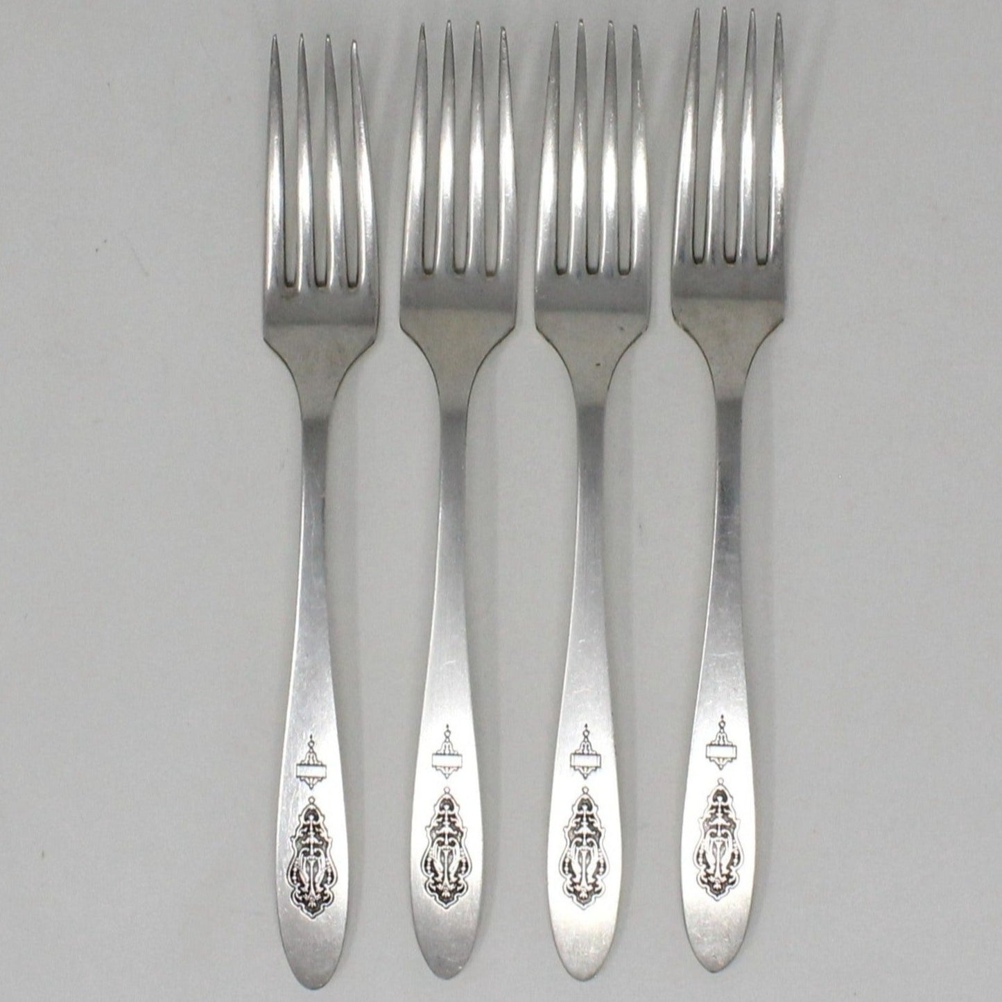 Flatware, Oneida, Birds of Paradise, Silverplate, Set of 8, Forks & Knives, Antique