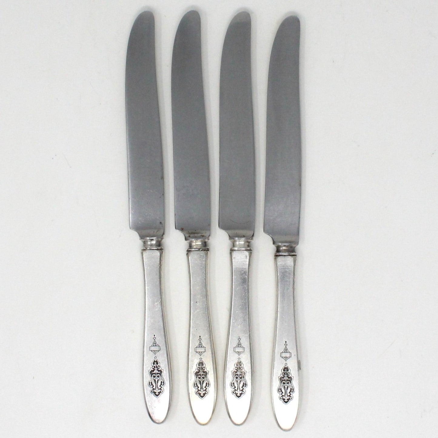 Flatware, Oneida, Birds of Paradise, Silverplate, Set of 8, Forks & Knives, Antique