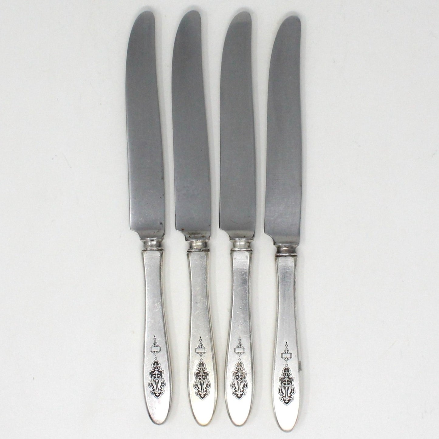 Flatware, Oneida, Silverplate, Forks & Knives Matching Set of 8, Birds of Paradise Pattern, Antique