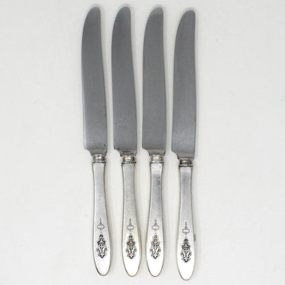 Flatware, Oneida, Silverplate, Forks & Knives Matching Set of 8, Birds of Paradise Pattern, Antique