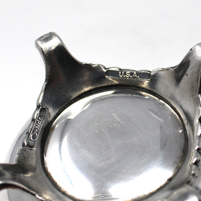 Coffee Serving Set, Silverplate, Coffee Pot, Sugar Bowl with Lid and Creamer, Oneida, Du Maurier Pattern Hollowware, Vintage