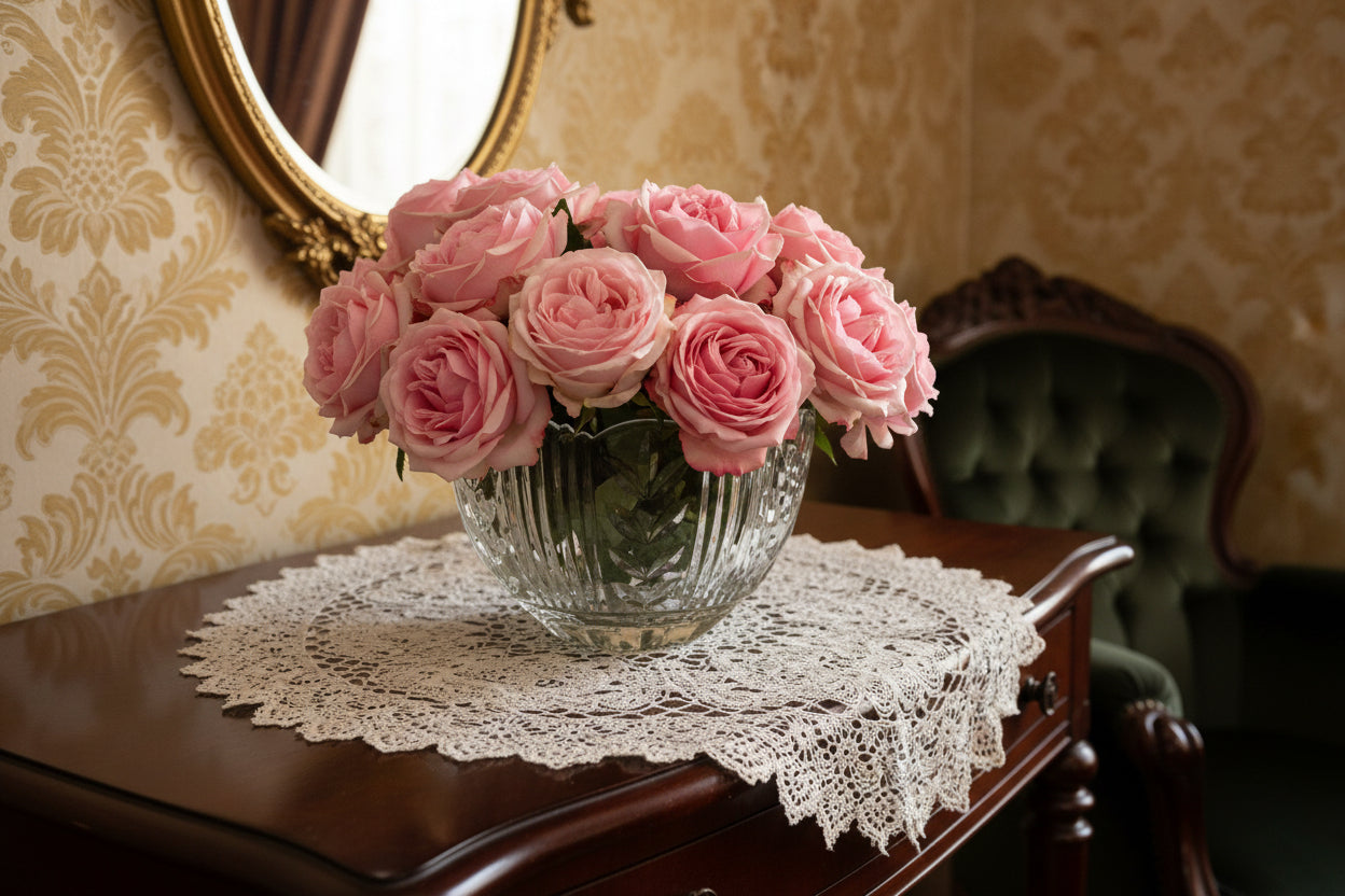 Bowl, Crystal Clear Industries, Poland, Round with Cut Leaves and Sawtooth Rim, 4" Vintage