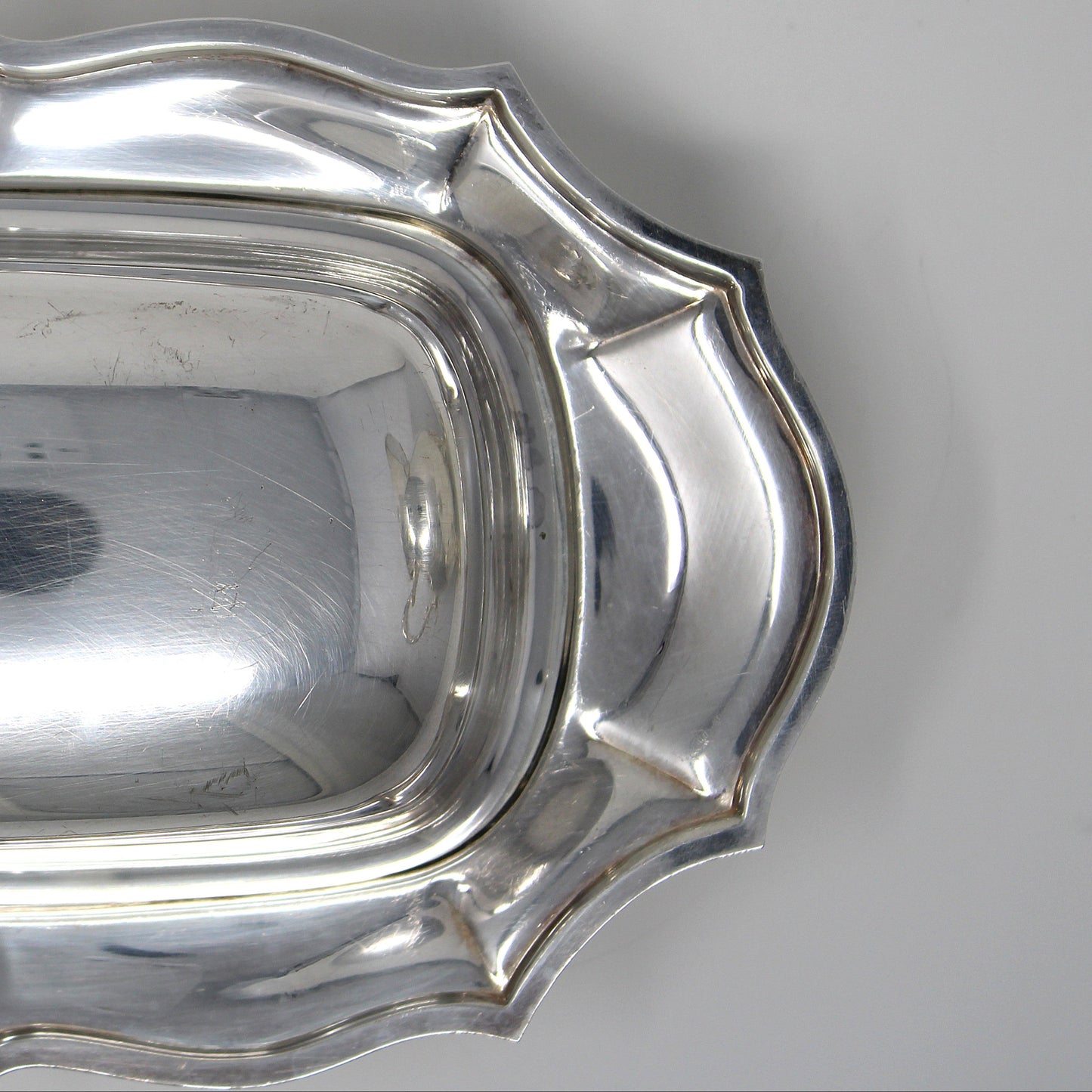 Butter Dish, Silverplate, Chippendale Pattern by ISC, Vintage Hollowware