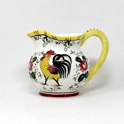 Pitcher, Ucagco, Early Provincial, Rooster & Roses, Ceramic, Japan