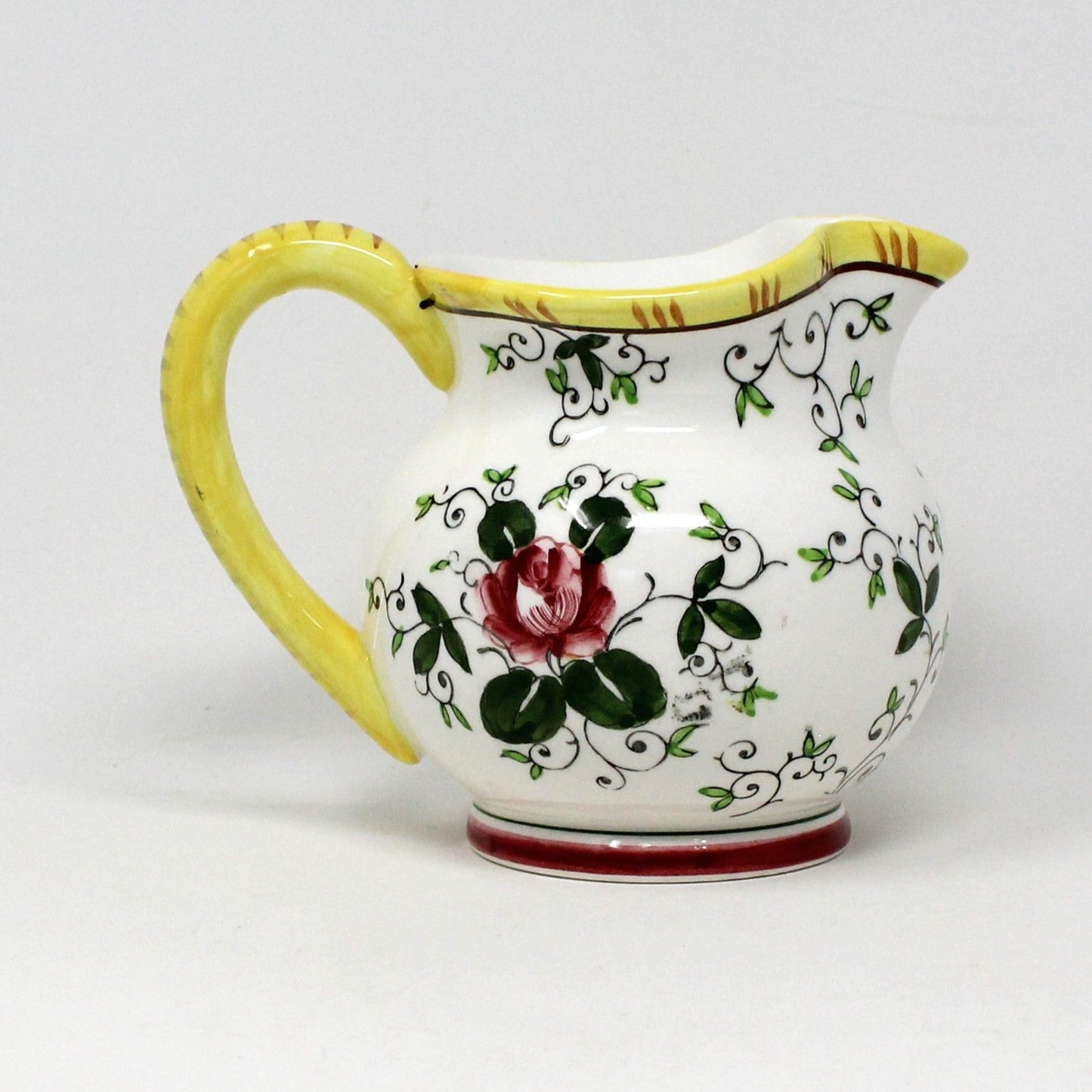 Pitcher, Ucagco, Early Provincial, Rooster & Roses, Ceramic, Japan